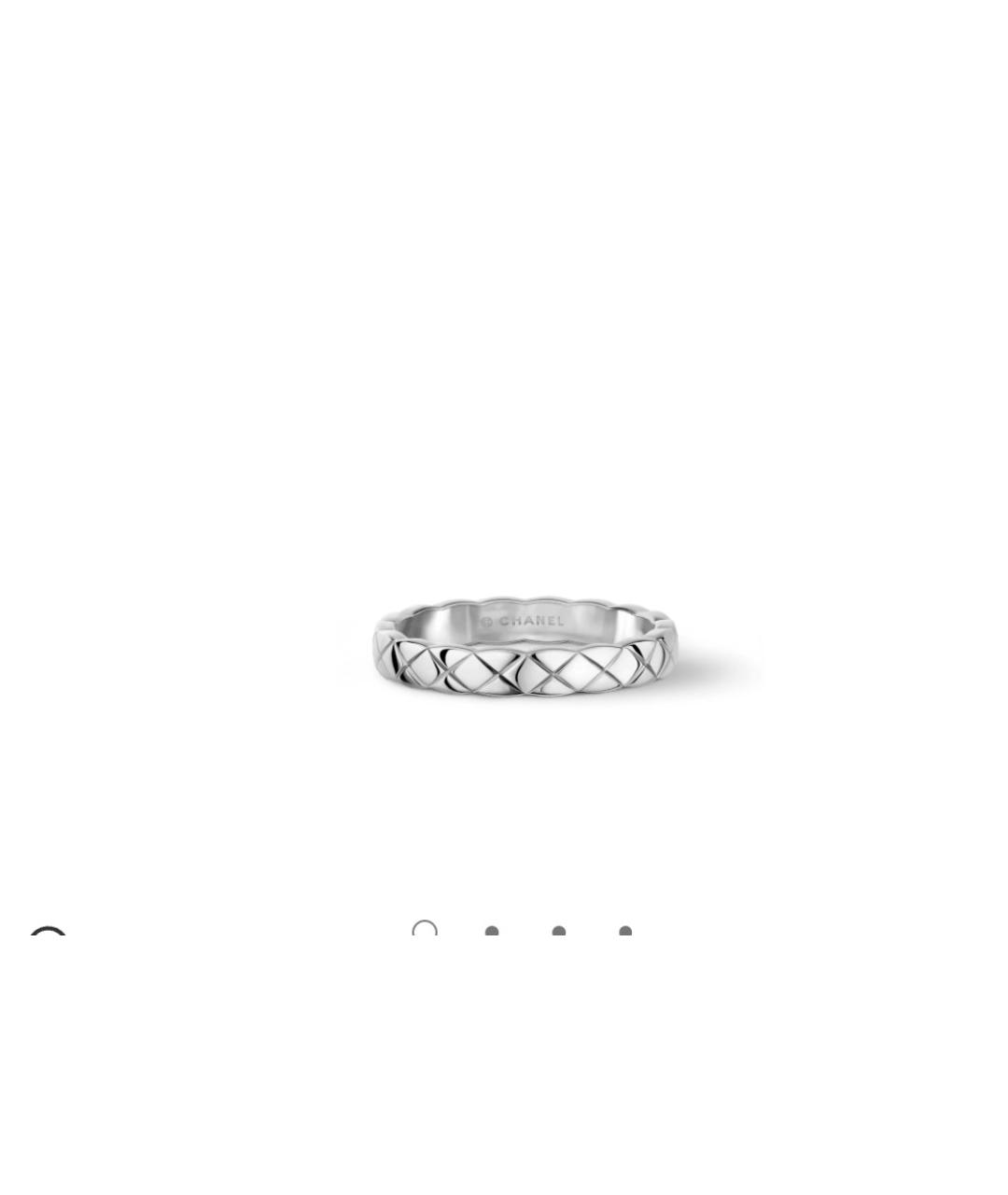 CHANEL PRE-OWNED Белое кольцо из белого золота, фото 10
