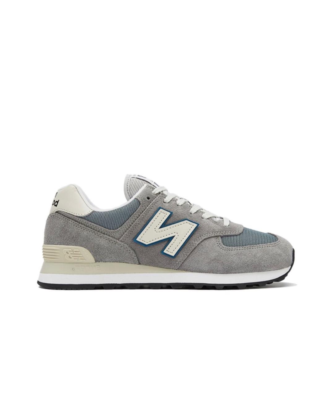 NEW BALANCE Серые текстильные низкие кроссовки / кеды, фото 1