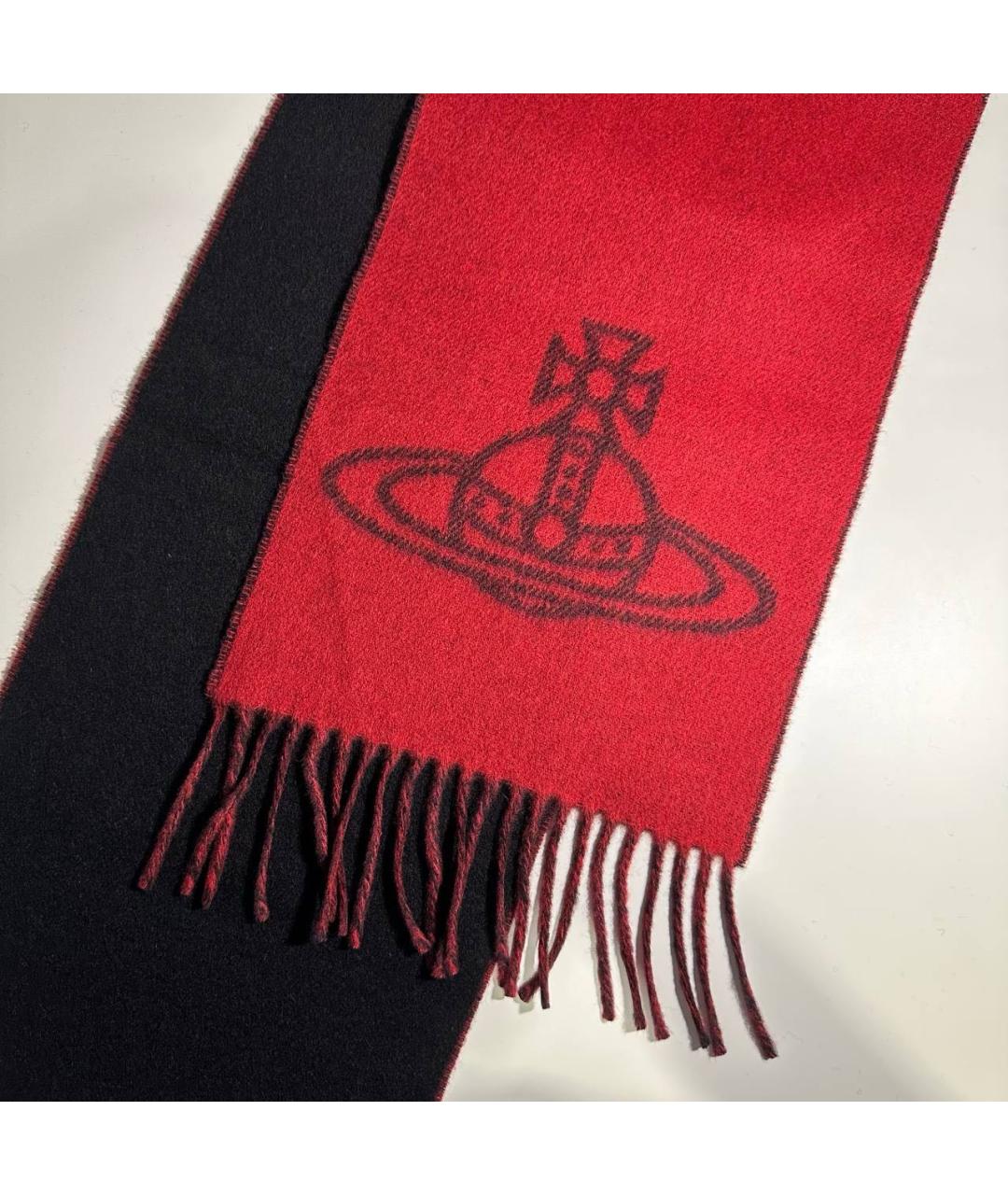 VIVIENNE WESTWOOD Красный шерстяной шарф, фото 6