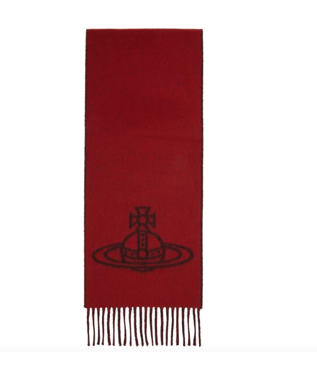 VIVIENNE WESTWOOD Красный шерстяной шарф, фото 10