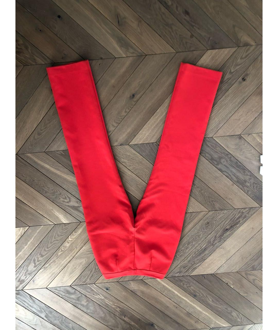 SELF-PORTRAIT Красные прямые брюки, фото 2
