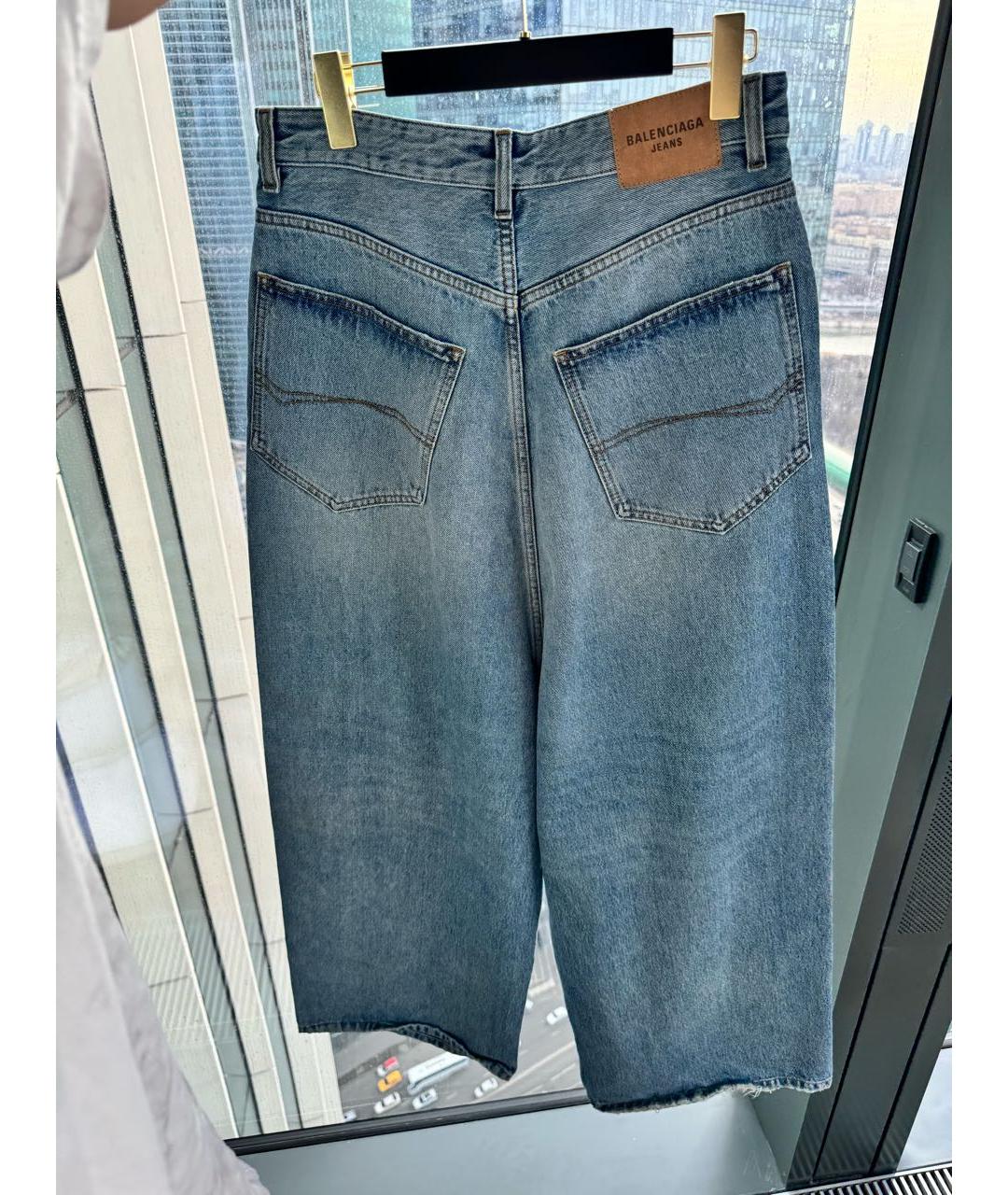 BALENCIAGA Синие хлопковые прямые джинсы, фото 7