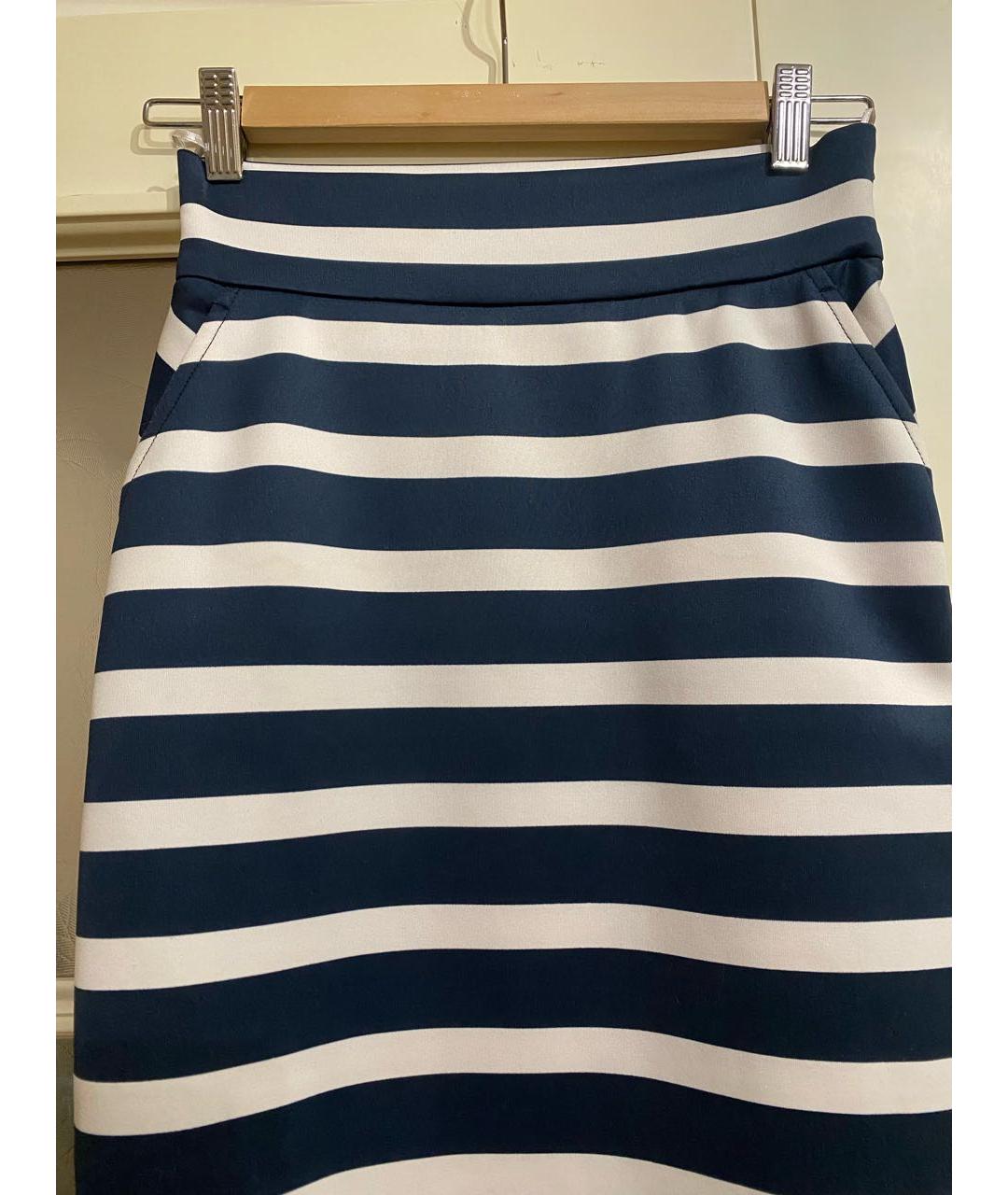 PINKO Темно-синяя полиамидовая юбка миди, фото 4