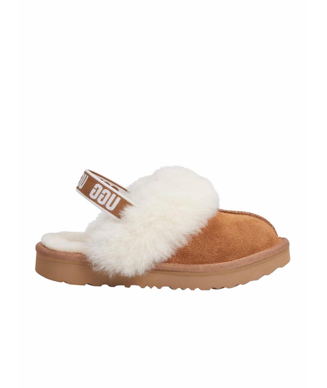 UGG AUSTRALIA KIDS Коричневые замшевые лоферы и мокасины, фото 1