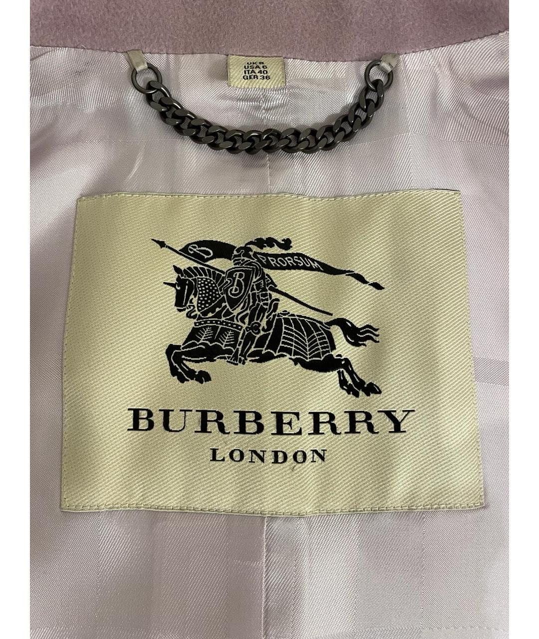 BURBERRY Фиолетовое кашемировое пальто, фото 3