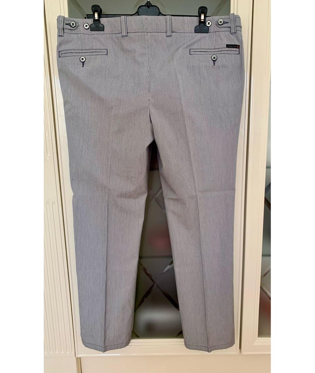 CORNELIANI Серые хлопковые повседневные брюки, фото 2