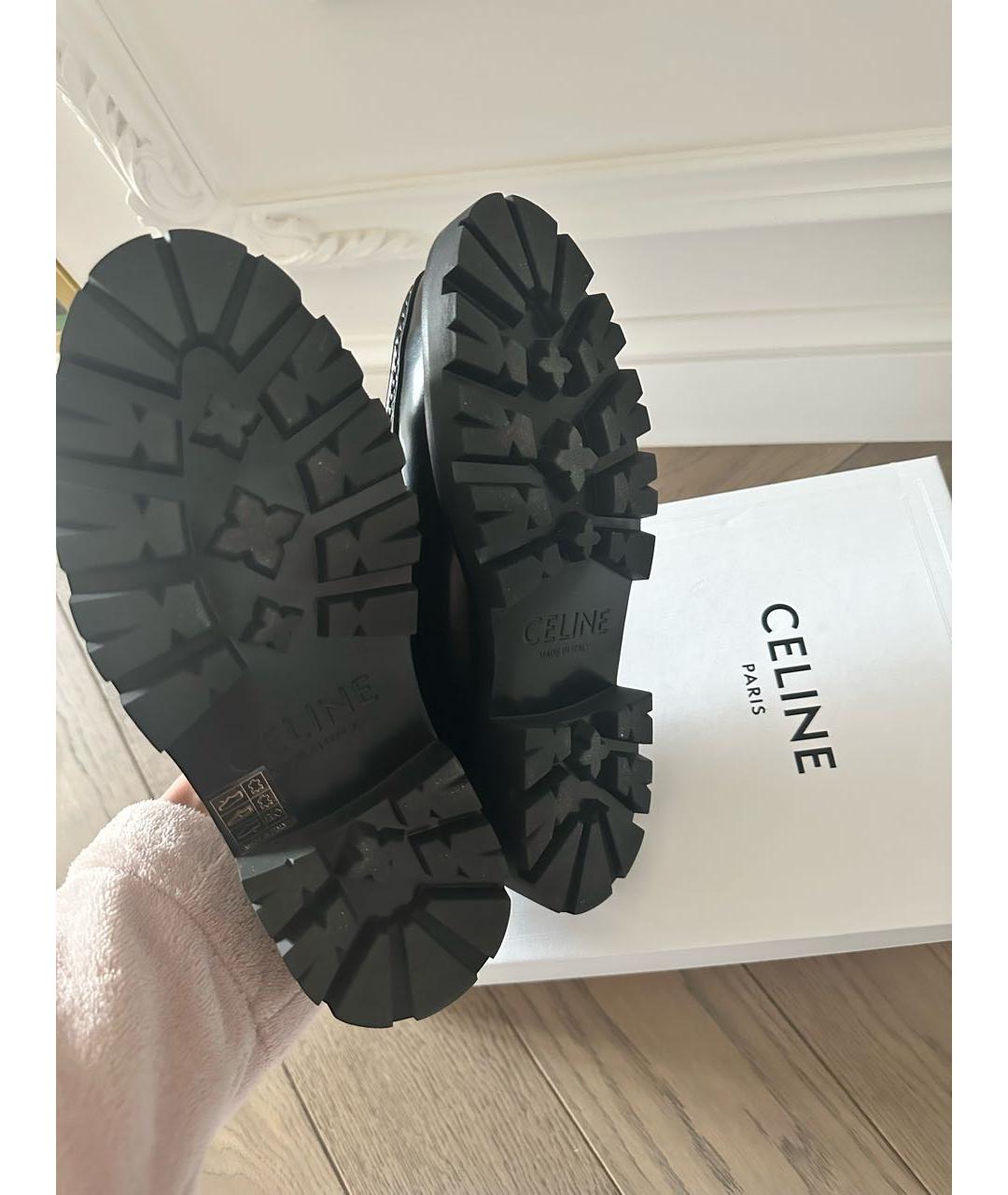 CELINE PRE-OWNED Черные кожаные лоферы, фото 6