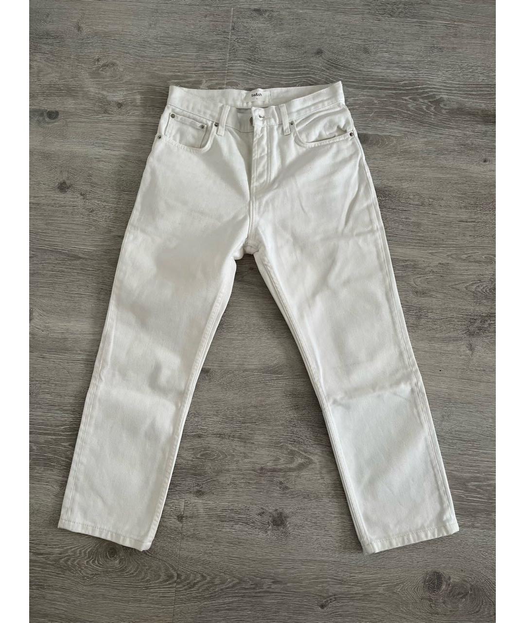 BA&SH Белые хлопковые прямые джинсы, фото 8
