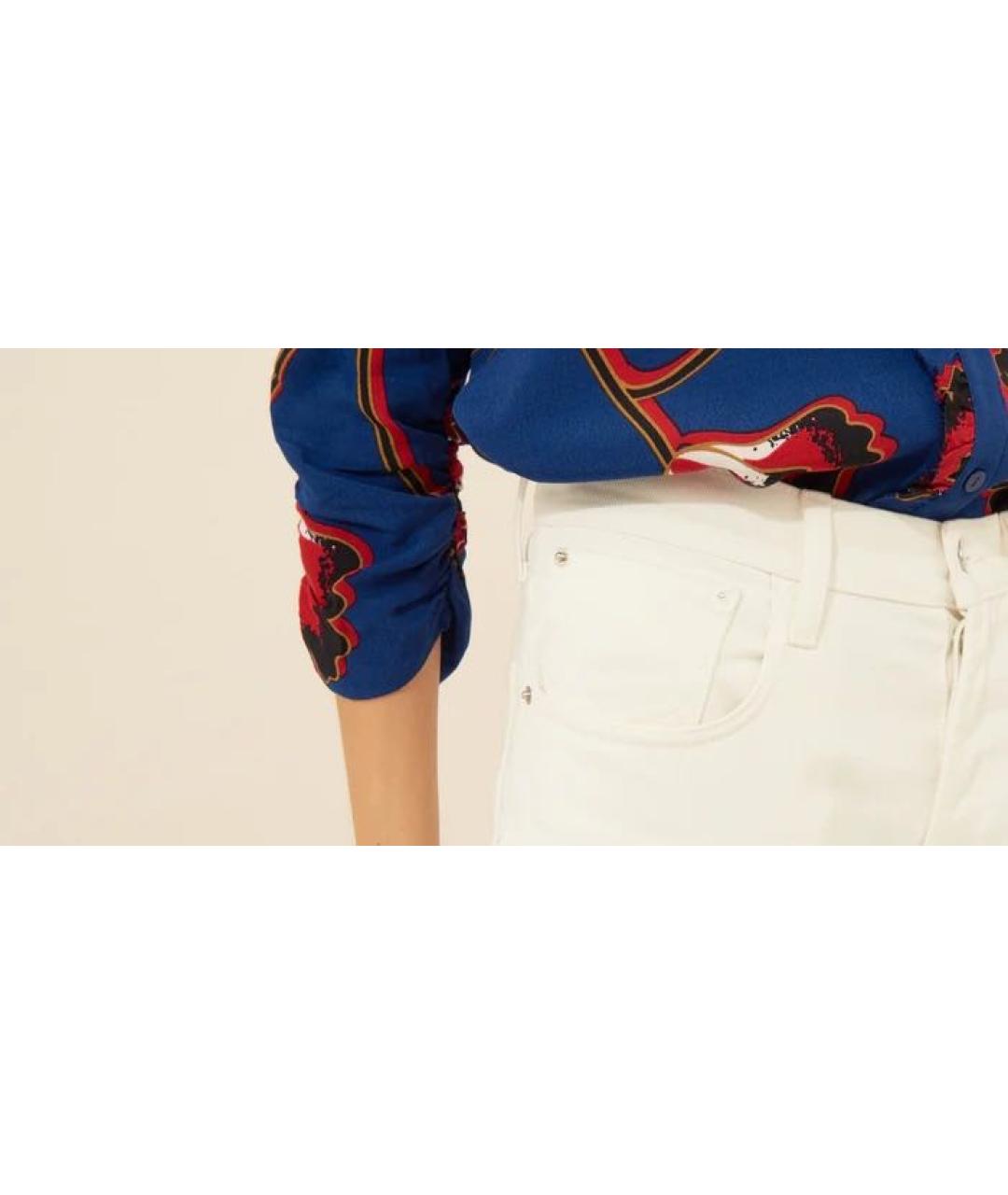 BA&SH Белые хлопковые прямые джинсы, фото 4