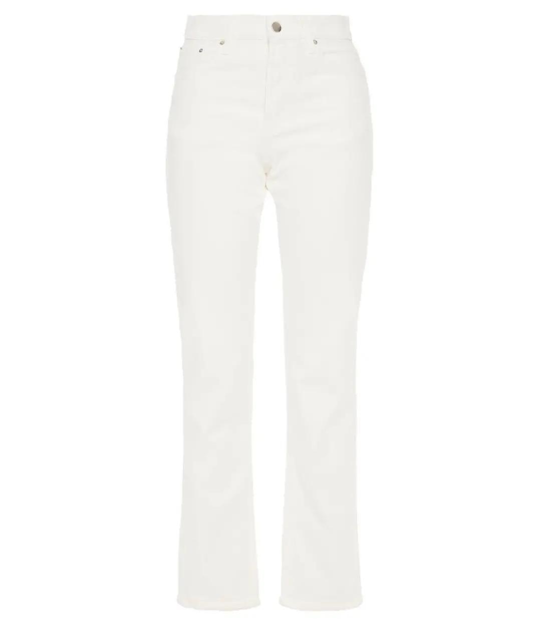 BA&SH Белые хлопковые прямые джинсы, фото 1