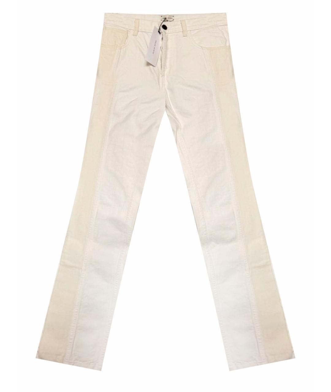 MAGDA BUTRYM Белые хлопковые прямые джинсы, фото 1