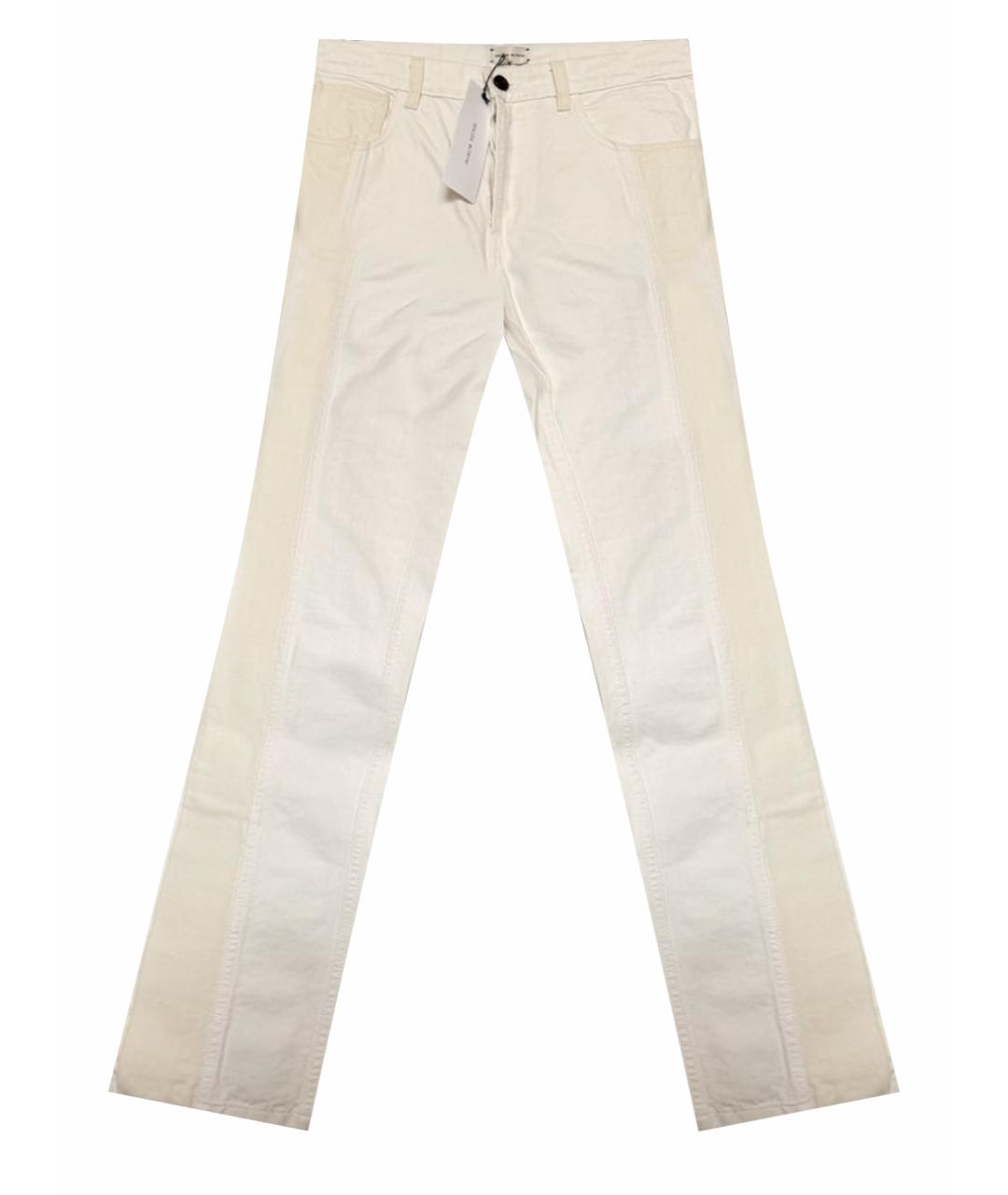MAGDA BUTRYM Белые хлопковые прямые джинсы, фото 9