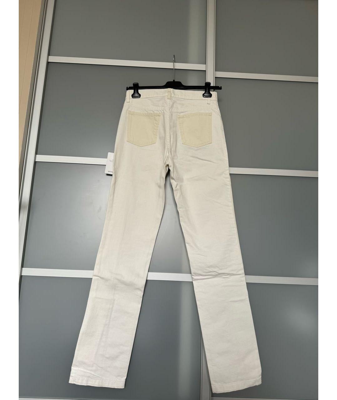 MAGDA BUTRYM Белые хлопковые прямые джинсы, фото 7
