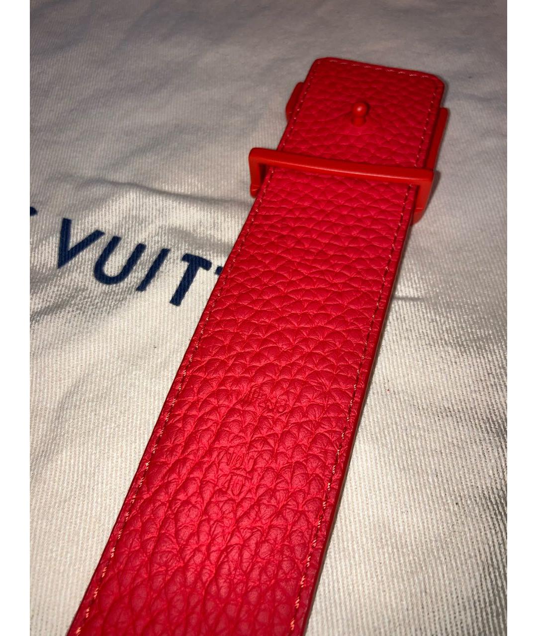 LOUIS VUITTON PRE-OWNED Красный кожаный ремень, фото 3