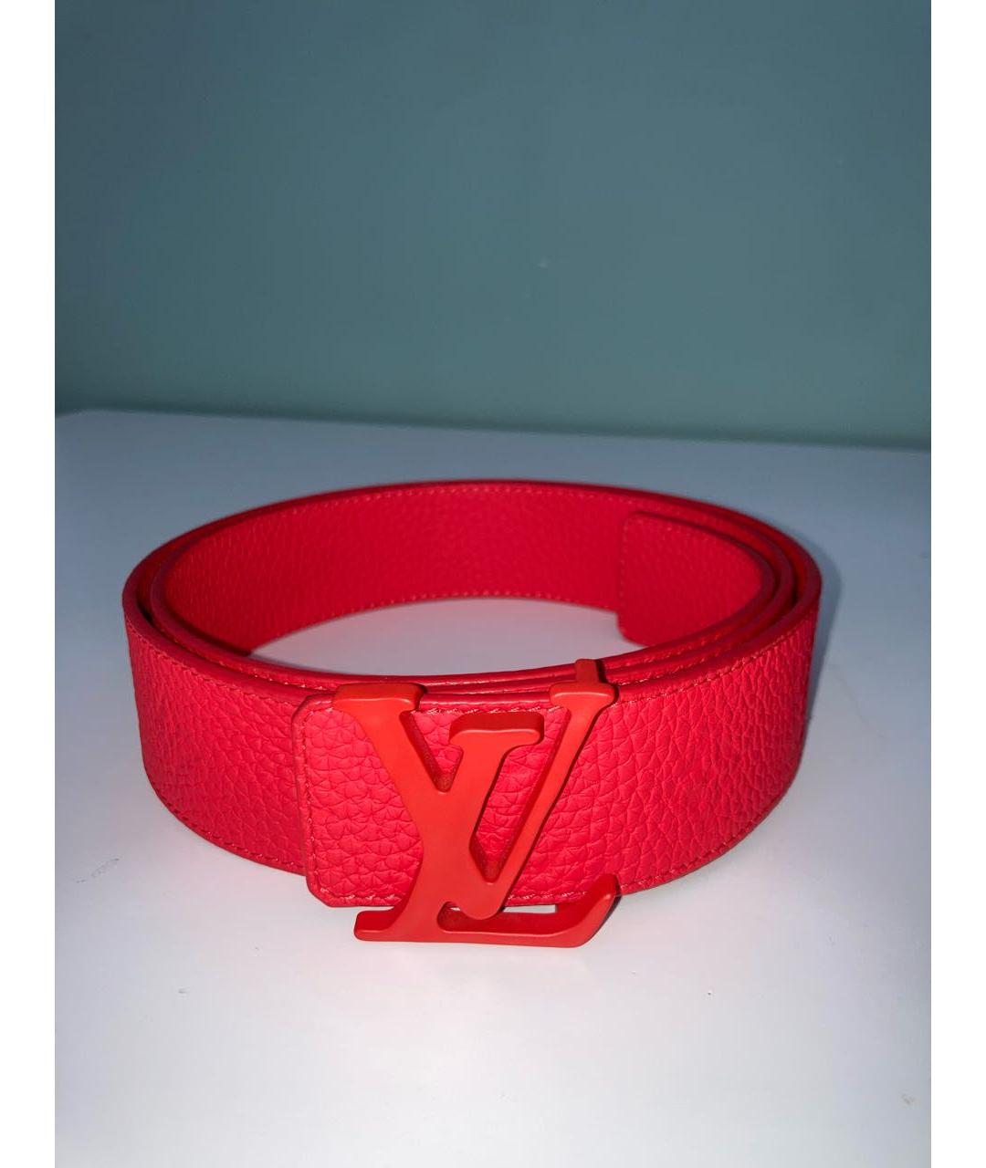LOUIS VUITTON PRE-OWNED Красный кожаный ремень, фото 4