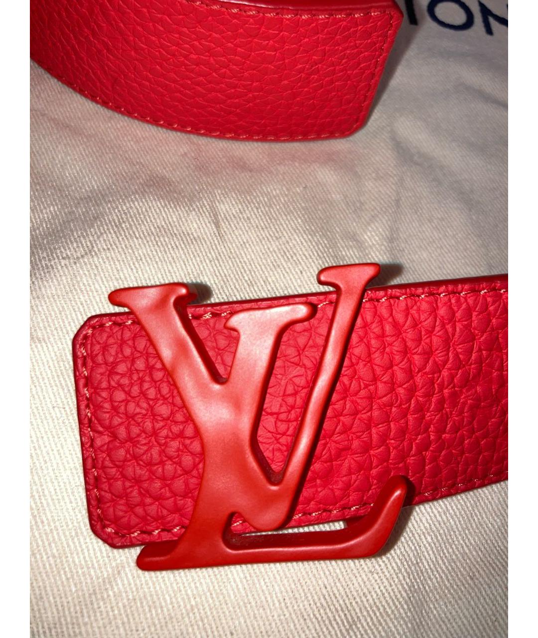 LOUIS VUITTON PRE-OWNED Красный кожаный ремень, фото 2