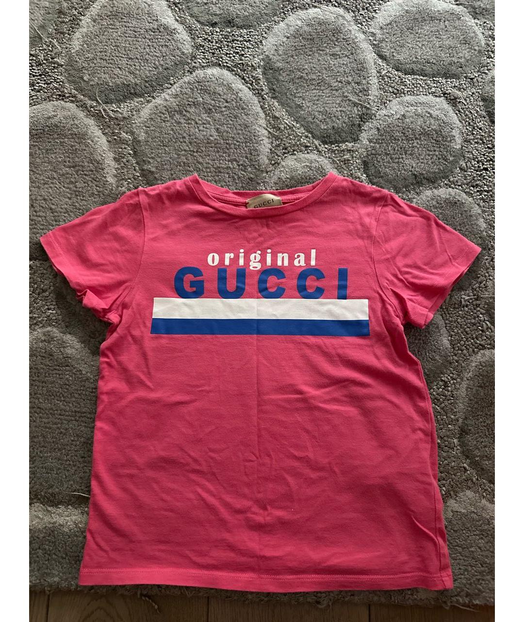 GUCCI Розовый хлопковый детская футболка / топ, фото 2
