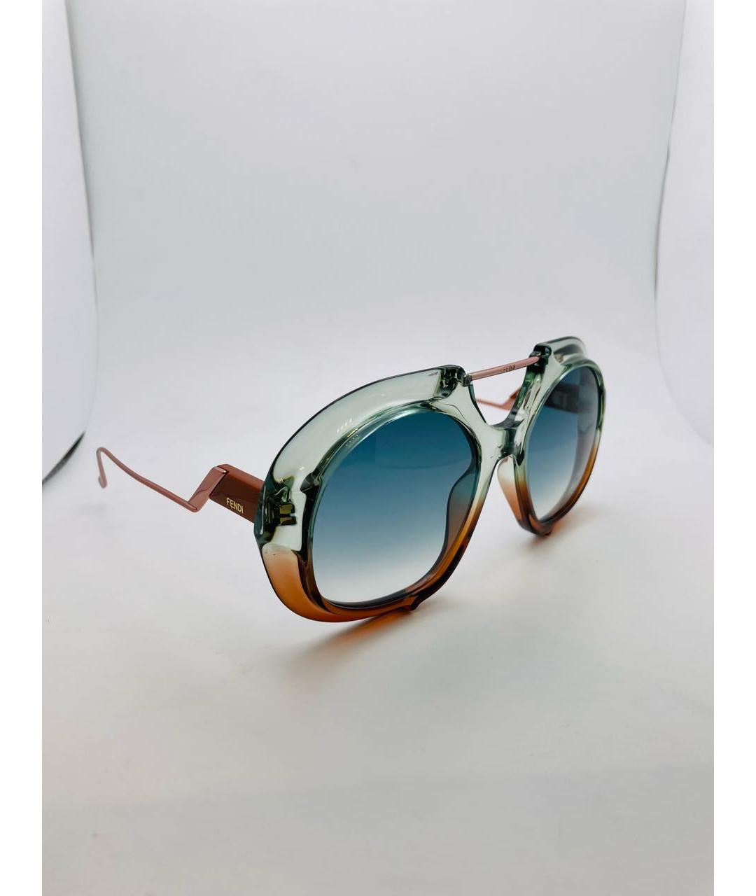 FENDI Мульти пластиковые солнцезащитные очки, фото 7