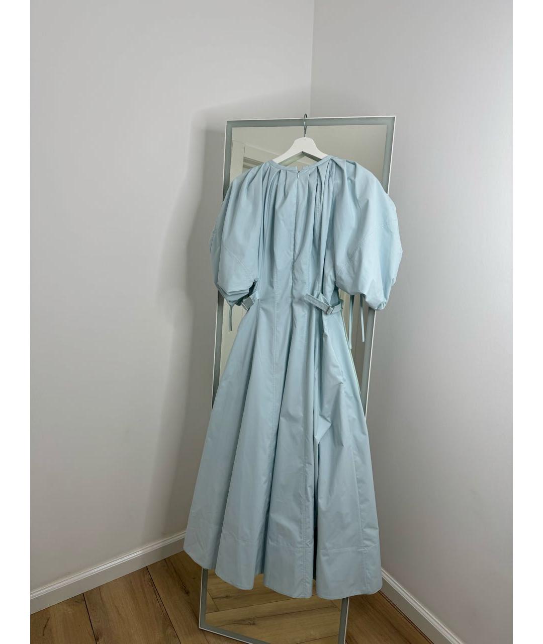3.1 PHILLIP LIM Голубое хлопковое повседневное платье, фото 6