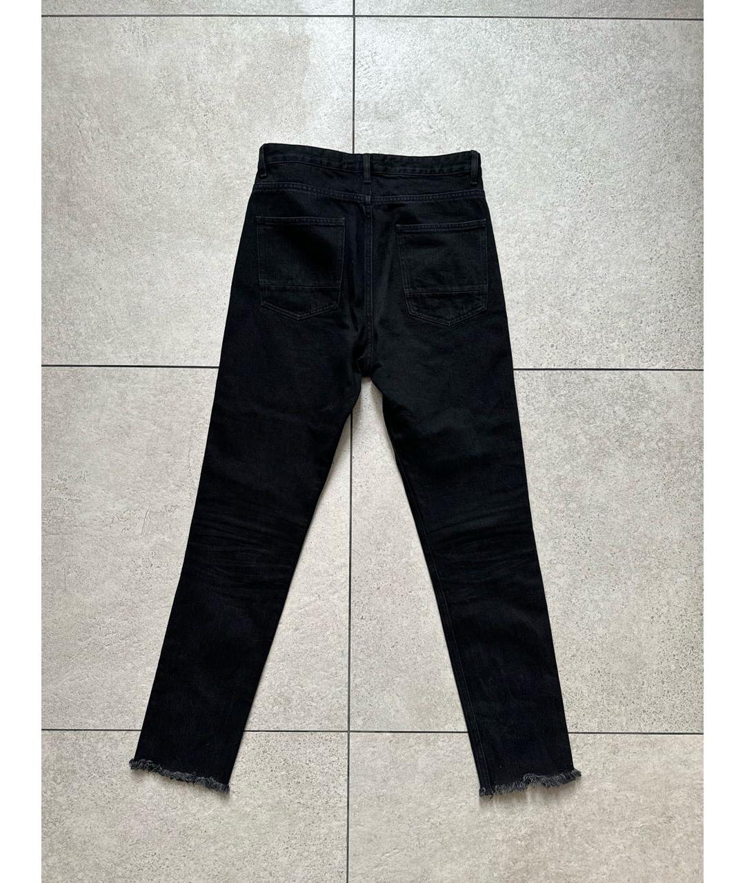 GOLDEN GOOSE DELUXE BRAND Черные хлопковые прямые джинсы, фото 2