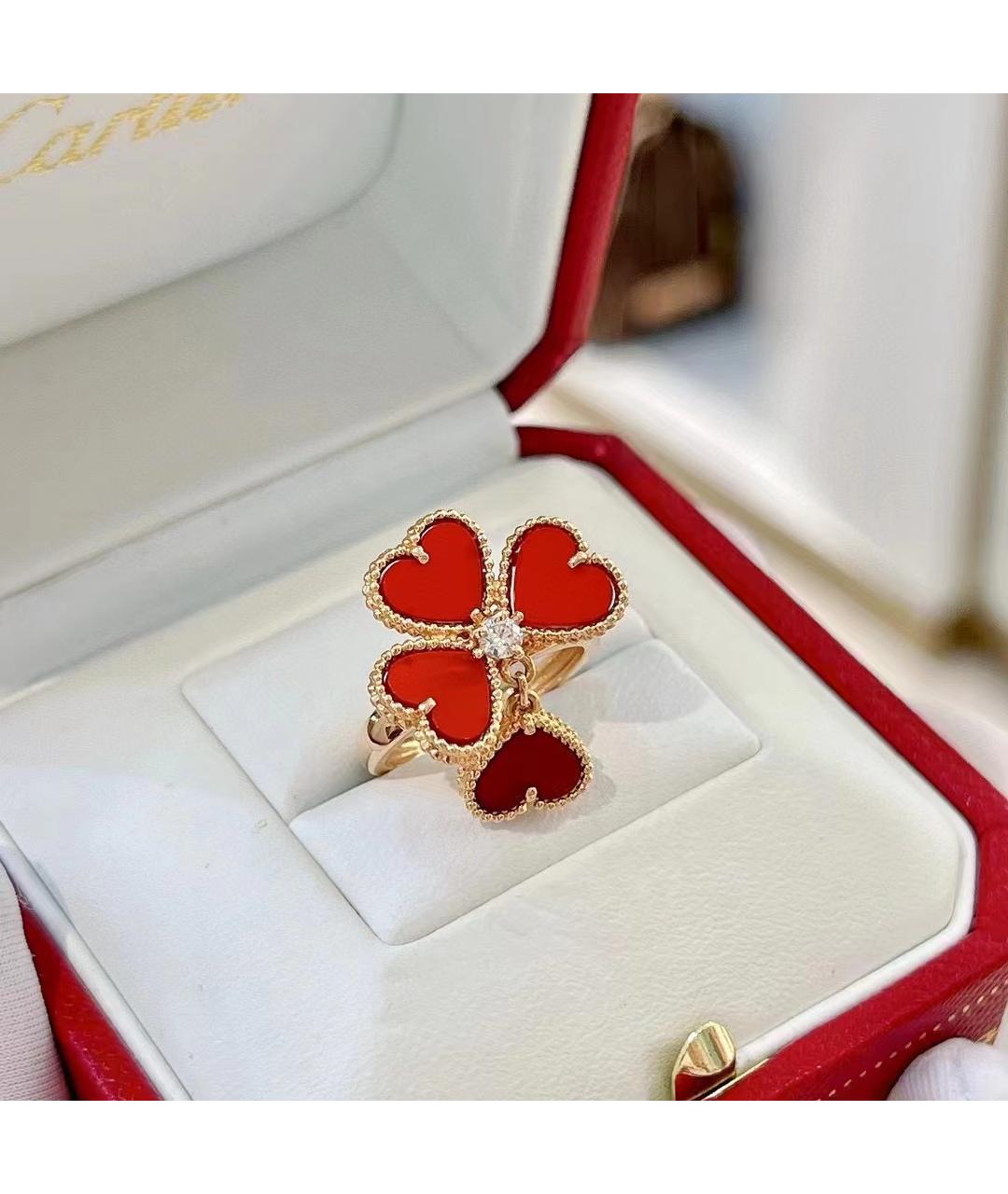 VAN CLEEF & ARPELS Красное кольцо из розового золота, фото 2