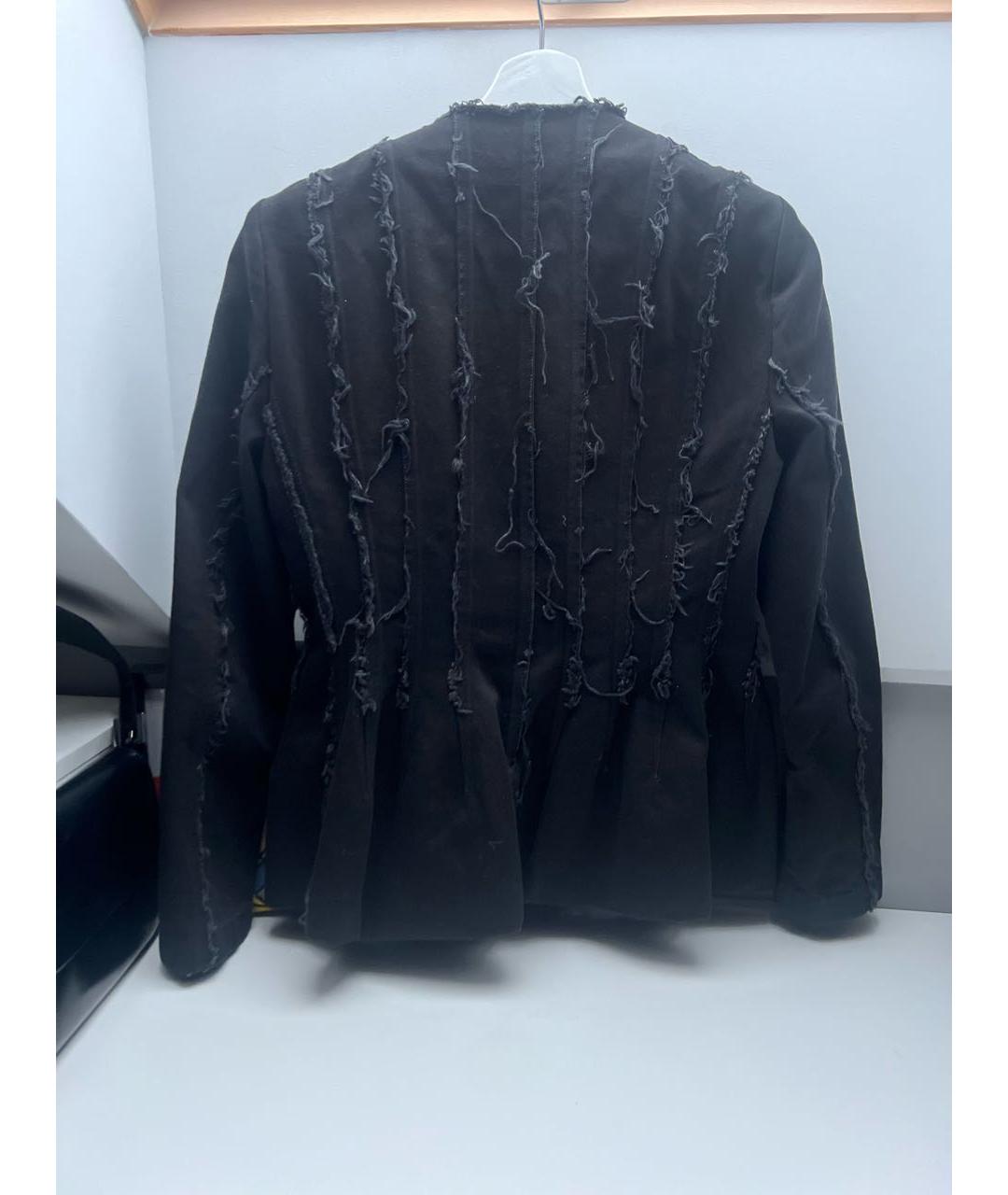 DRIES VAN NOTEN Черный хлопковый жакет/пиджак, фото 2