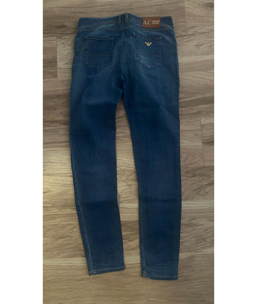 ARMANI JEANS Синие прямые джинсы, фото 3