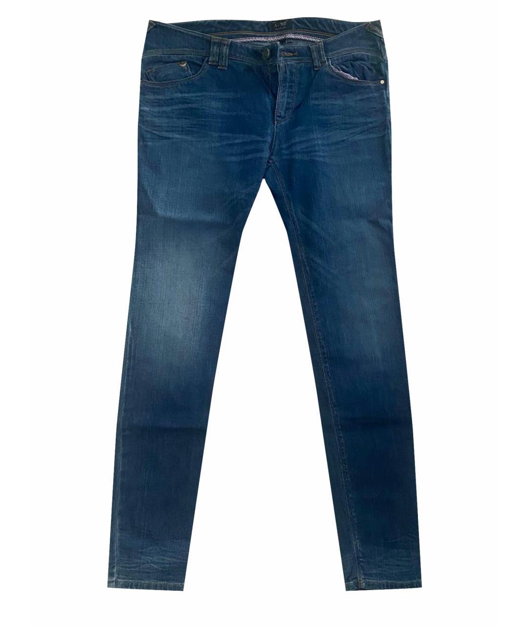 ARMANI JEANS Синие прямые джинсы, фото 1