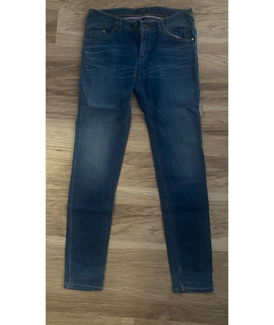 ARMANI JEANS Синие прямые джинсы, фото 4