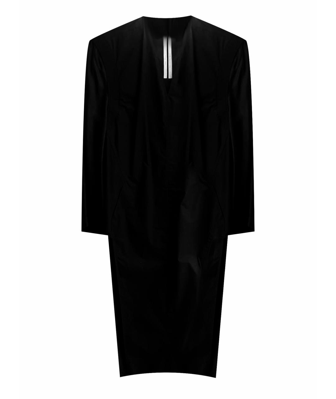 RICK OWENS Черное хлопковое коктейльное платье, фото 1