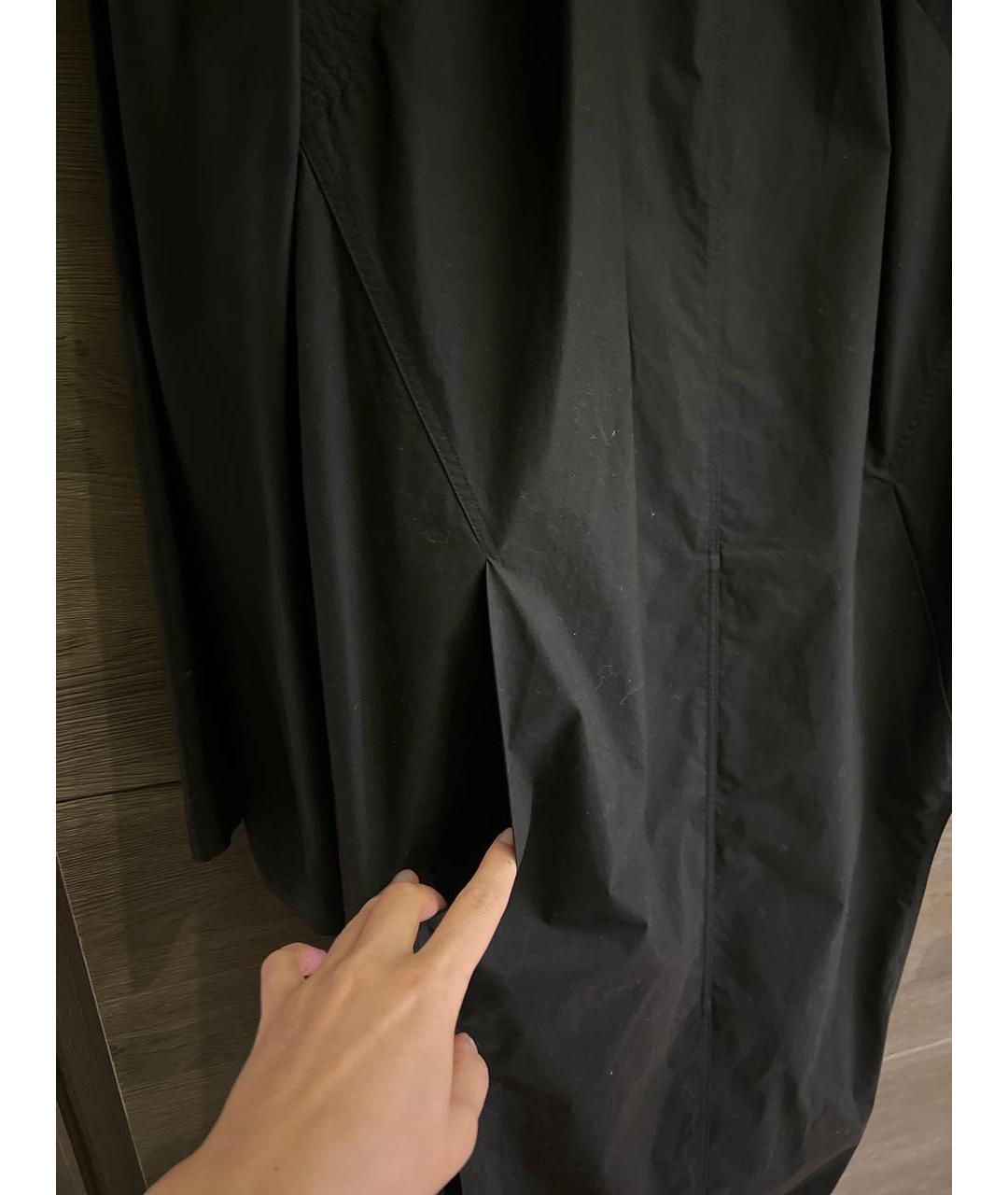 RICK OWENS Черное хлопковое коктейльное платье, фото 5