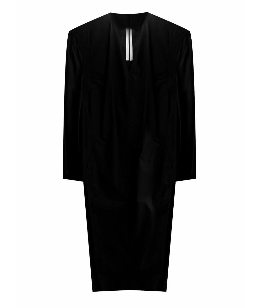 RICK OWENS Черное хлопковое коктейльное платье, фото 8
