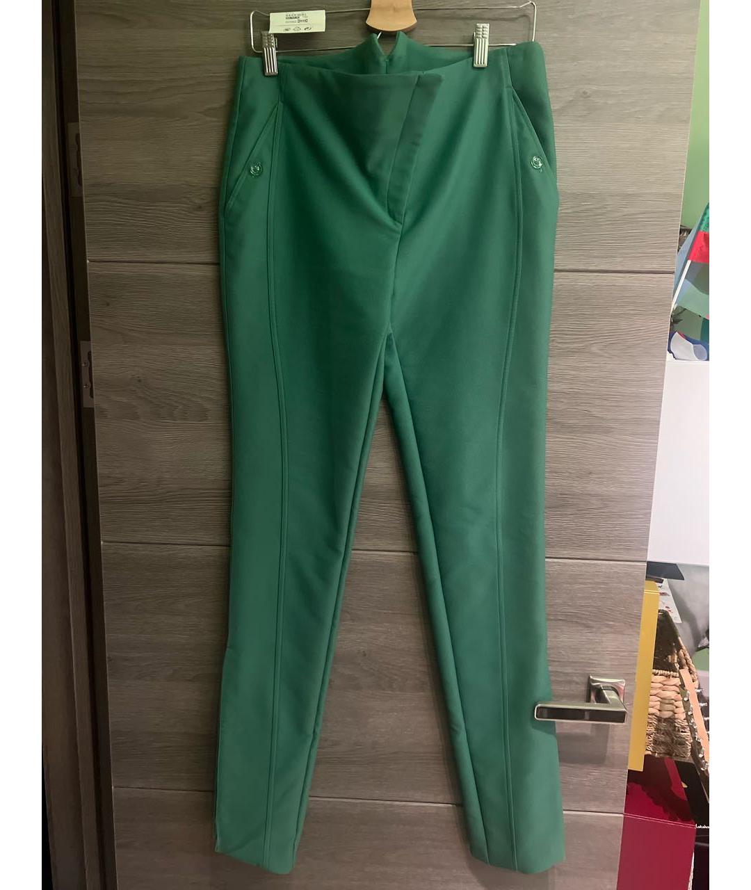 ACNE STUDIOS Зеленые хлопковые брюки узкие, фото 6