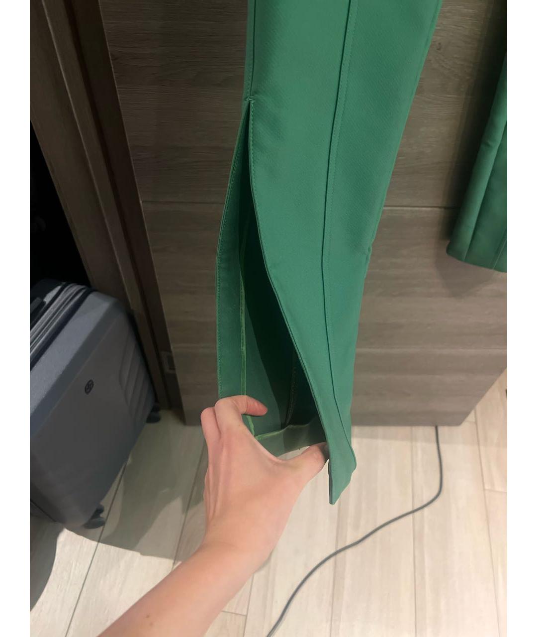 ACNE STUDIOS Зеленые хлопковые брюки узкие, фото 5
