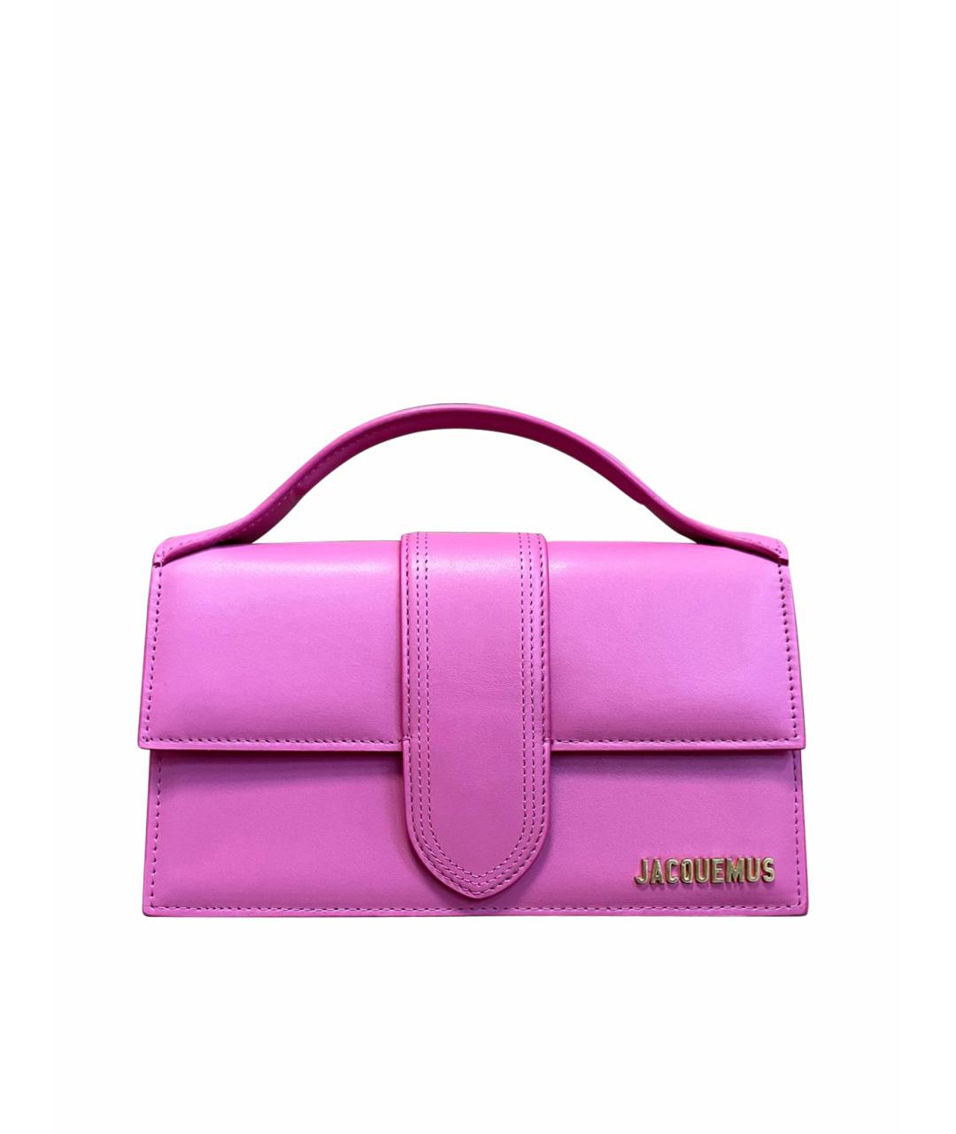 JACQUEMUS Розовая кожаная сумка тоут, фото 1