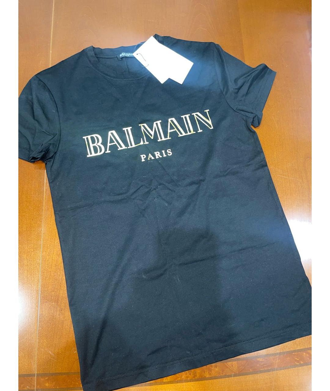 BALMAIN Черная футболка, фото 2