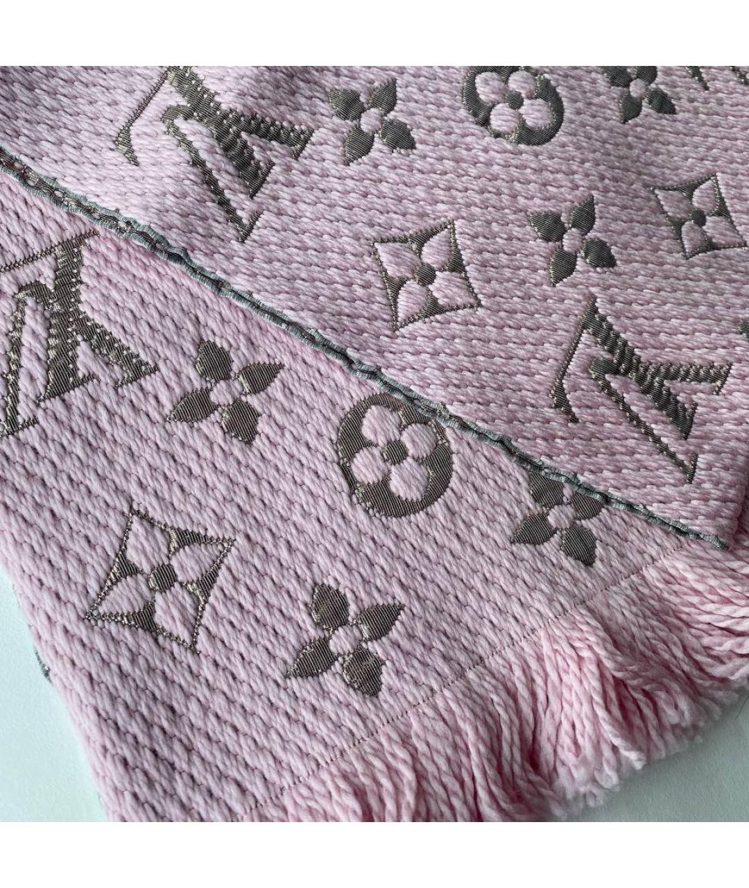 LOUIS VUITTON PRE-OWNED Розовый шерстяной шарф, фото 2