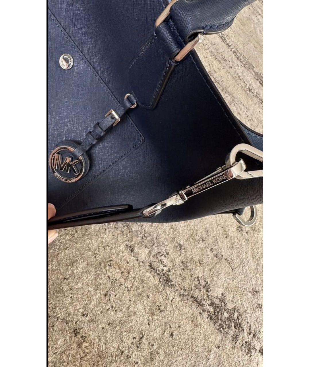 MICHAEL KORS Синяя кожаная сумка через плечо, фото 6