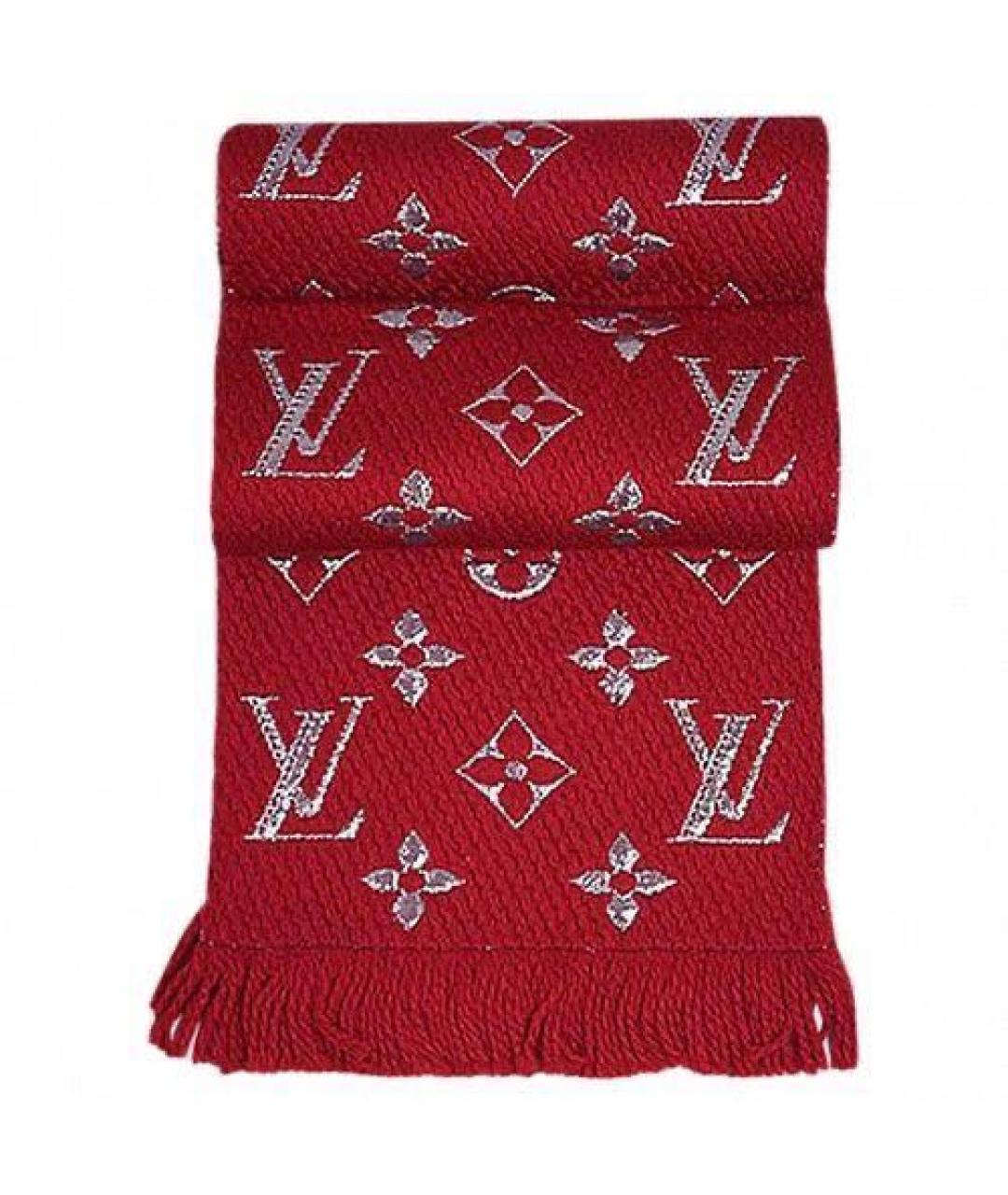 LOUIS VUITTON PRE-OWNED Красный шерстяной шарф, фото 6