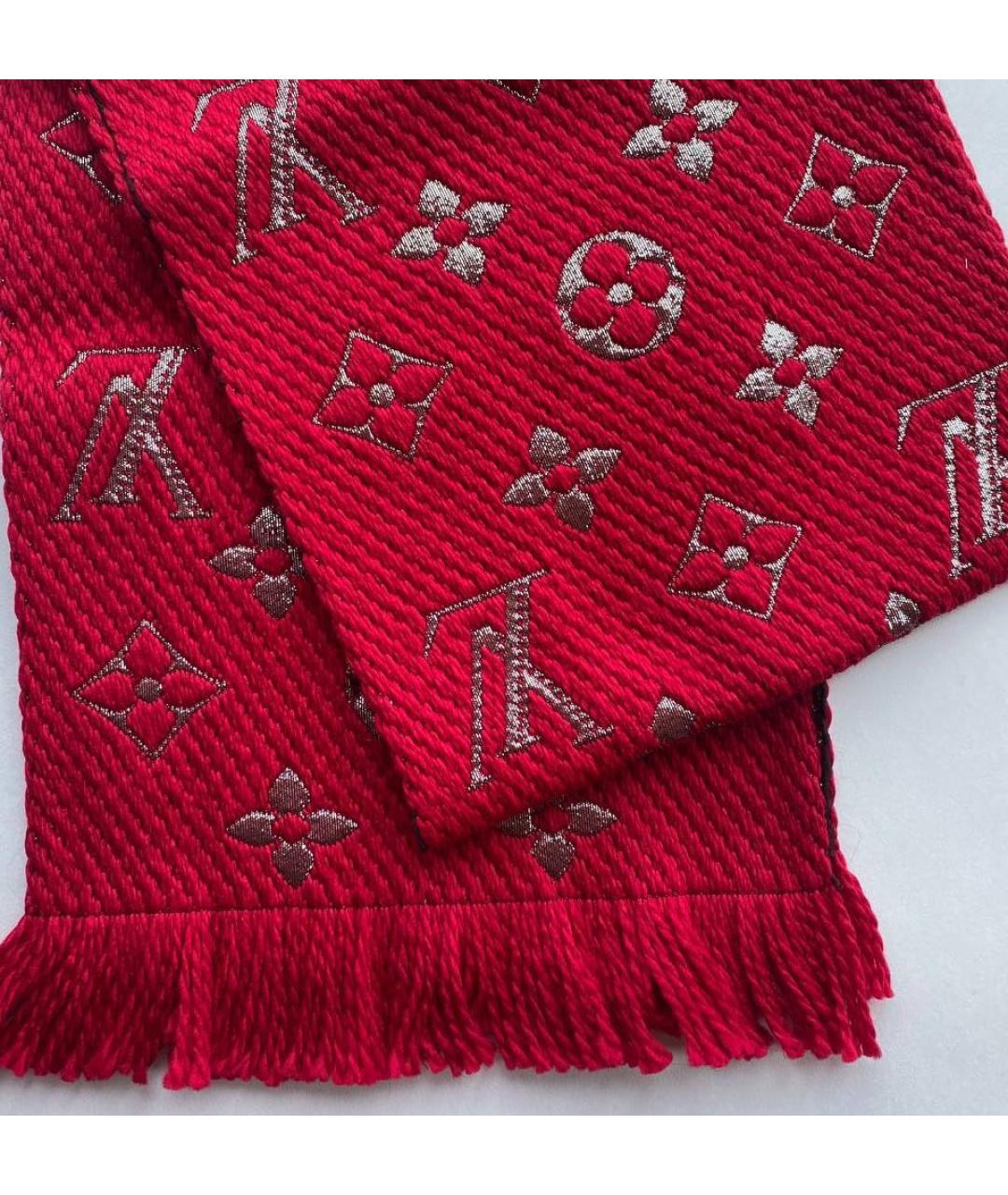 LOUIS VUITTON PRE-OWNED Красный шерстяной шарф, фото 2
