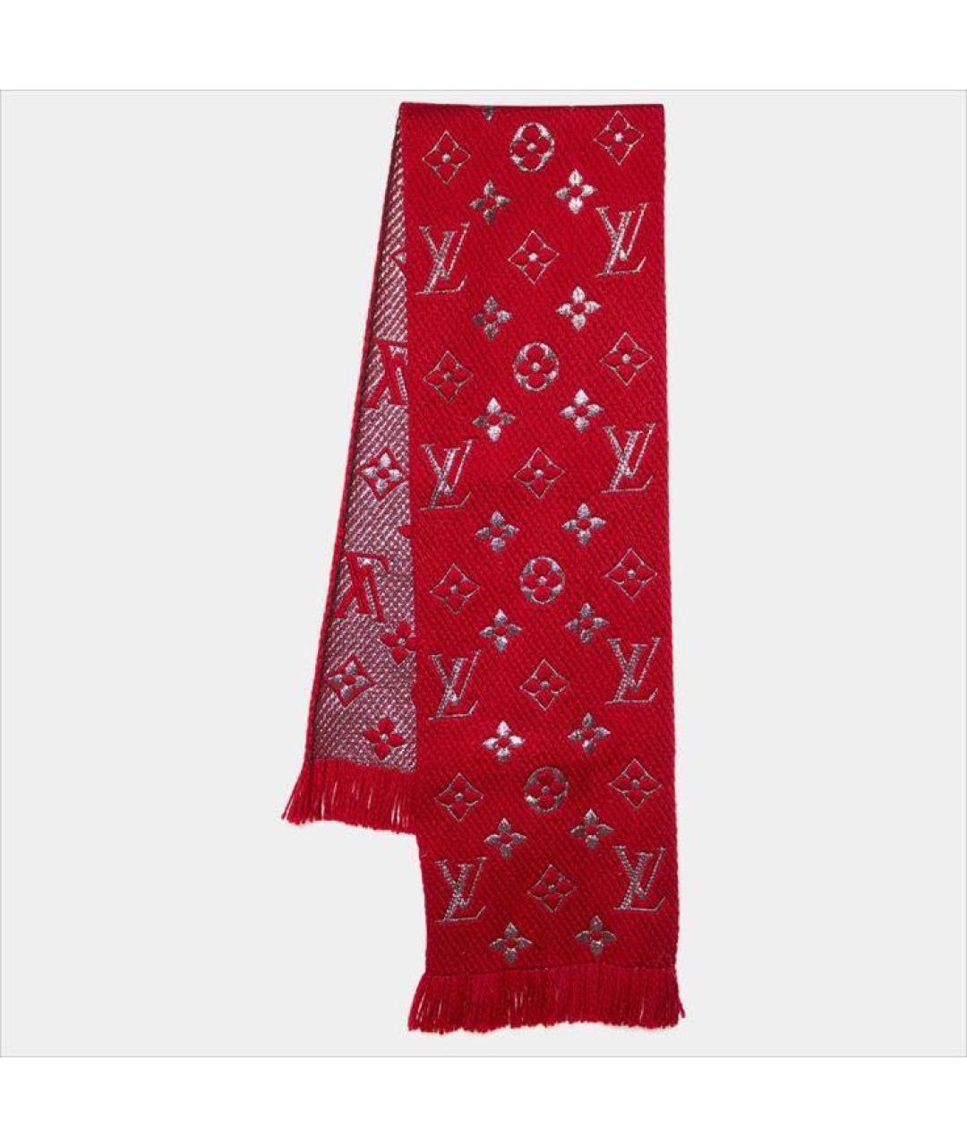 LOUIS VUITTON PRE-OWNED Красный шерстяной шарф, фото 7