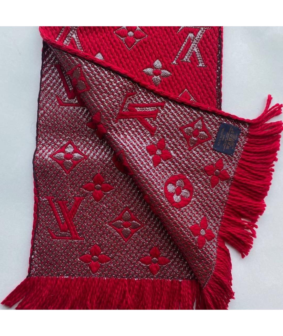 LOUIS VUITTON PRE-OWNED Красный шерстяной шарф, фото 3