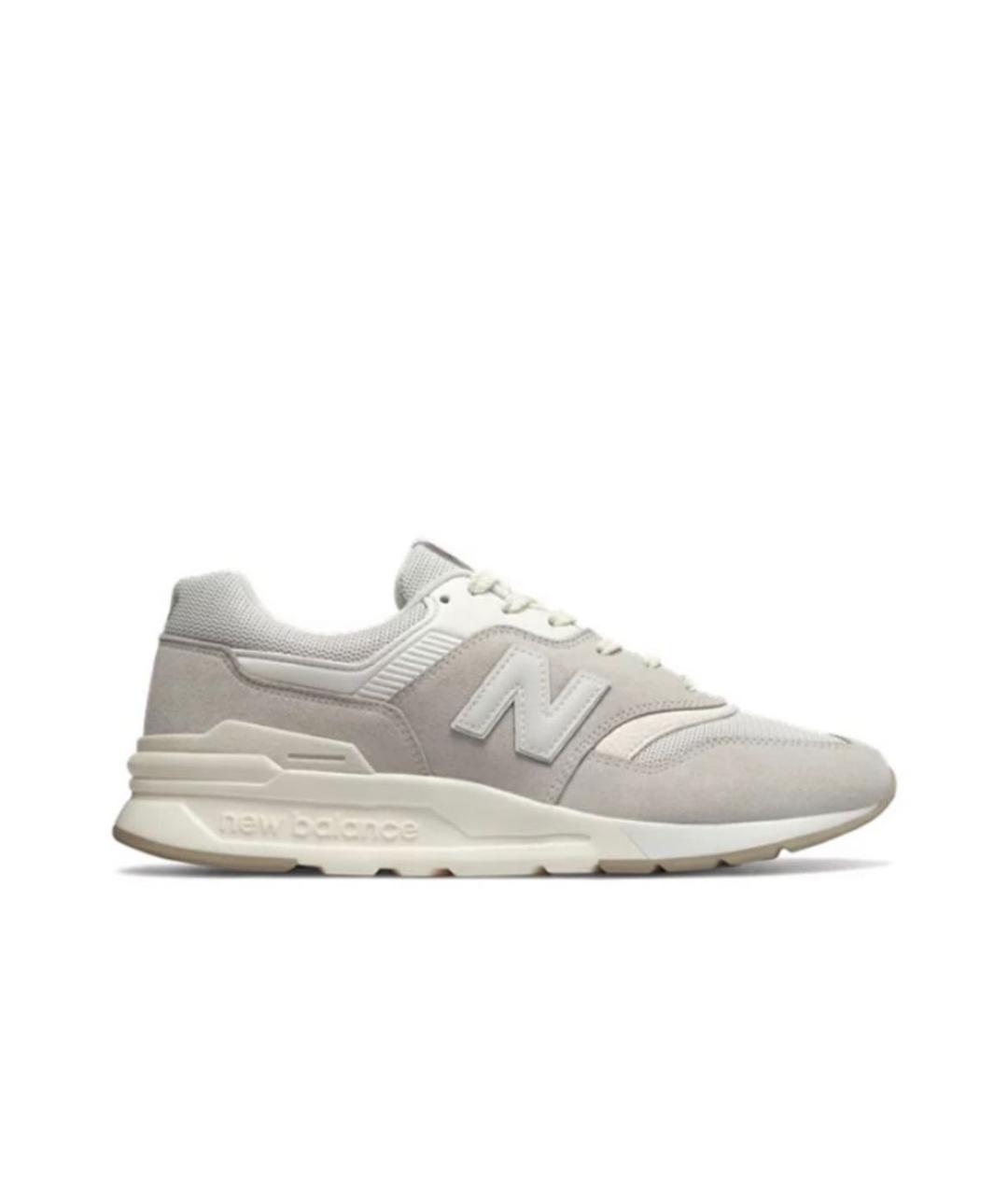 NEW BALANCE Бежевые замшевые низкие кроссовки / кеды, фото 1