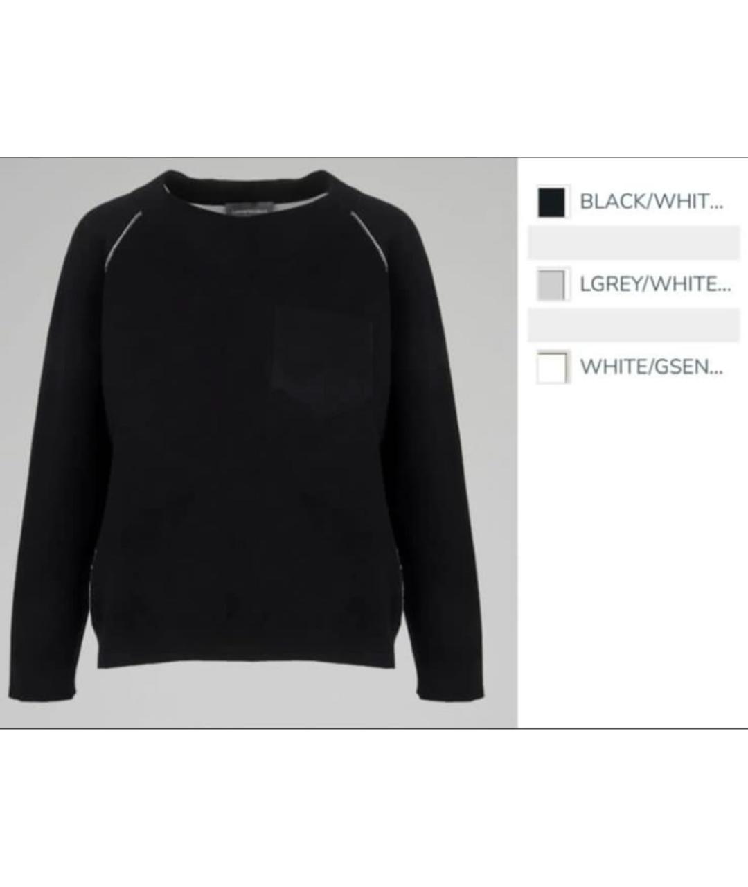 LORENA ANTONIAZZI Черный хлопковый джемпер / свитер, фото 3