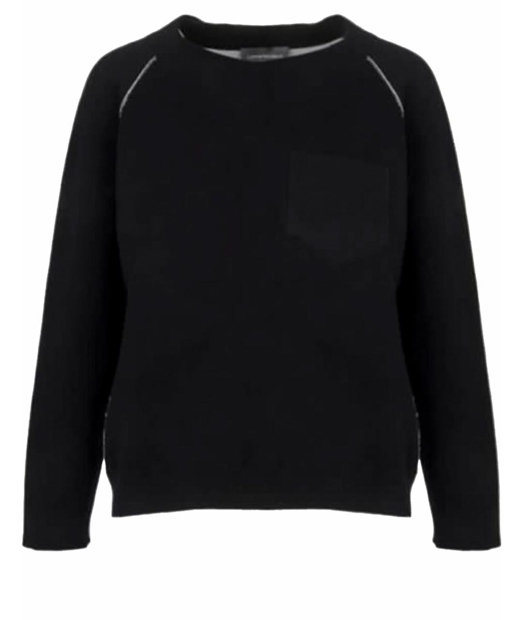 LORENA ANTONIAZZI Черный хлопковый джемпер / свитер, фото 1
