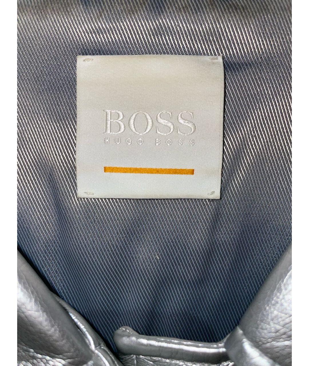 HUGO BOSS Серебряная полиэстеровая куртка, фото 4