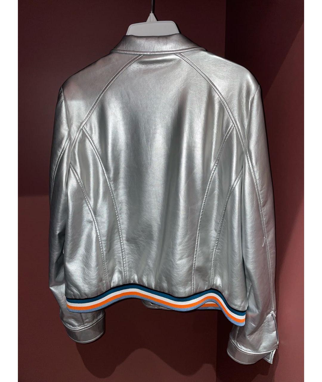 HUGO BOSS Серебряная полиэстеровая куртка, фото 2