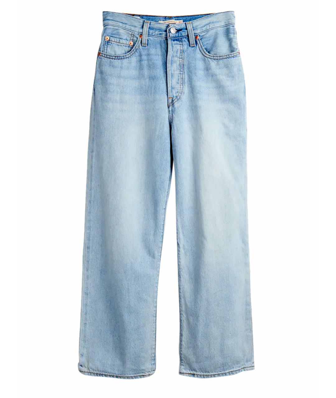 LEVI'S Голубые хлопко-лиоцелловые прямые джинсы, фото 1