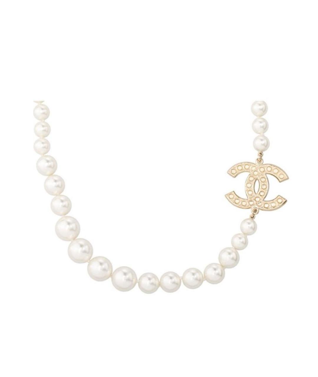 CHANEL Белый чокер, фото 3