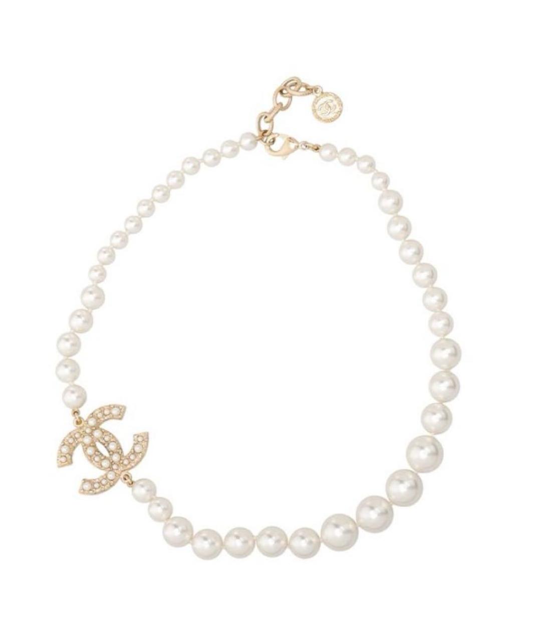 CHANEL Белый чокер, фото 1